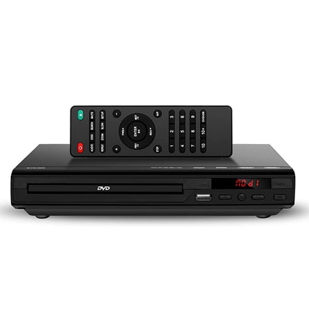 ZWHong DVD Player for TV, Simple DVD Player for Elderly with USB Input, All Region DVD/CD Player Compatible with DVD/CD/MP3/USB, Includes AV Cable for Home Stereo System, Black