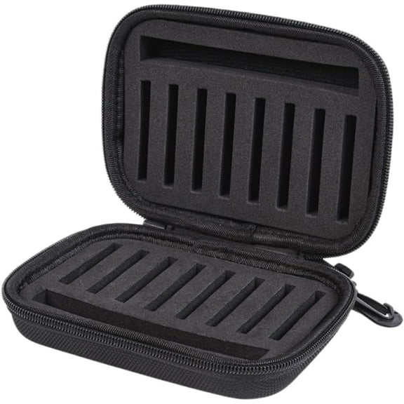 ZWHong Portable Fly Hook Pouch Fishing Storage Bag for Spoon Lures Compartment Liner for Anglers Simple Design with Buckle for Backpack Attachment Black