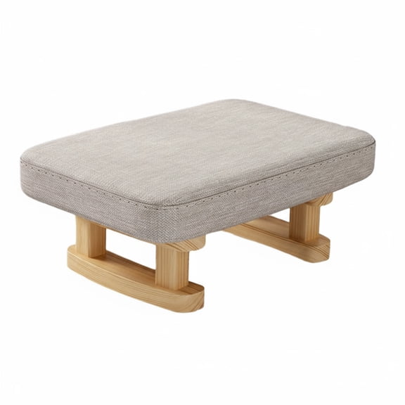 ZWHong Small Footstool  with Wooden Legs ,Non-Slip Soft Padding, and Installation Tools for Couch, Desk, Office, Living Room, Bedroom