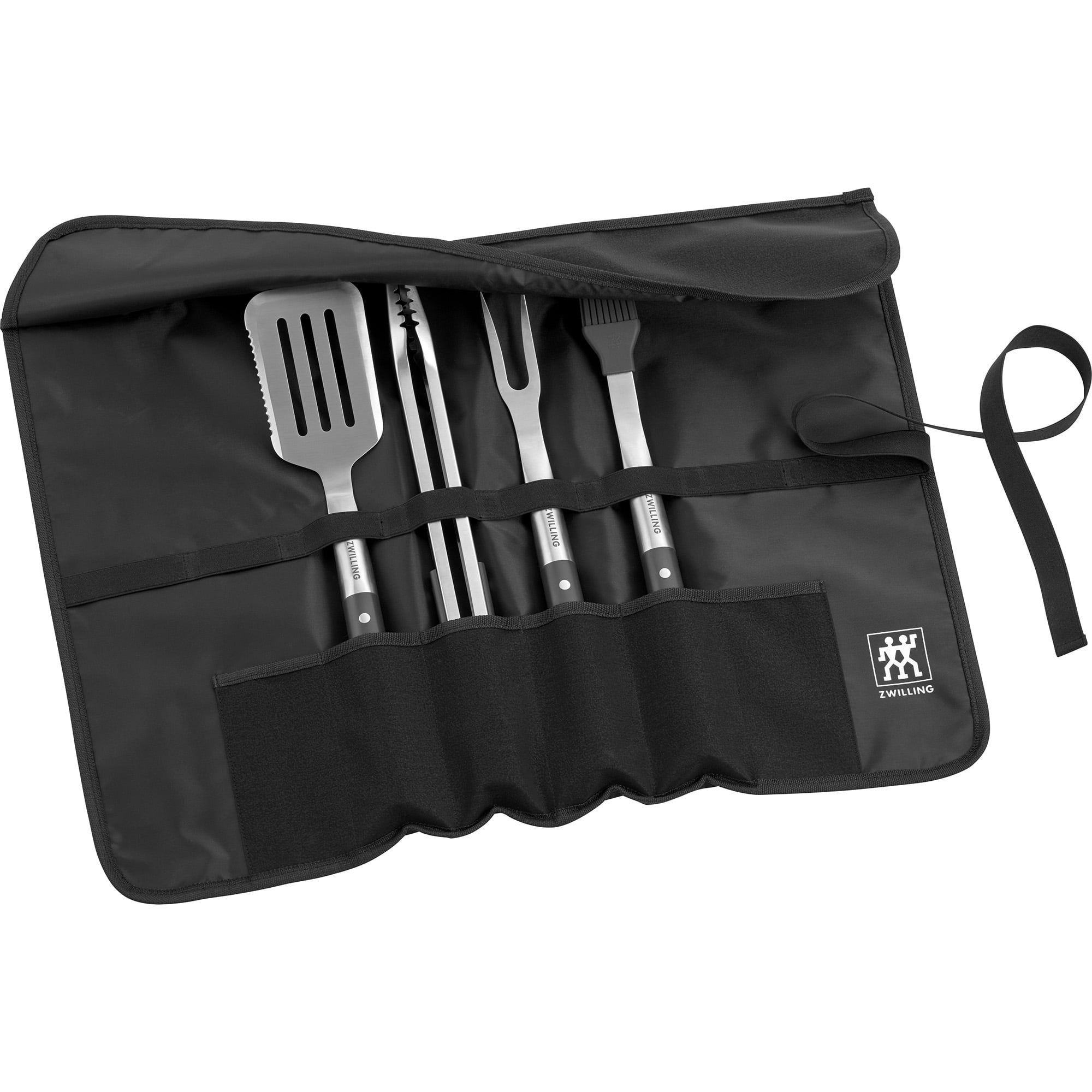 ZWILLING Stainless Steel 5-Piece Grill Tool Set with Black Wrap