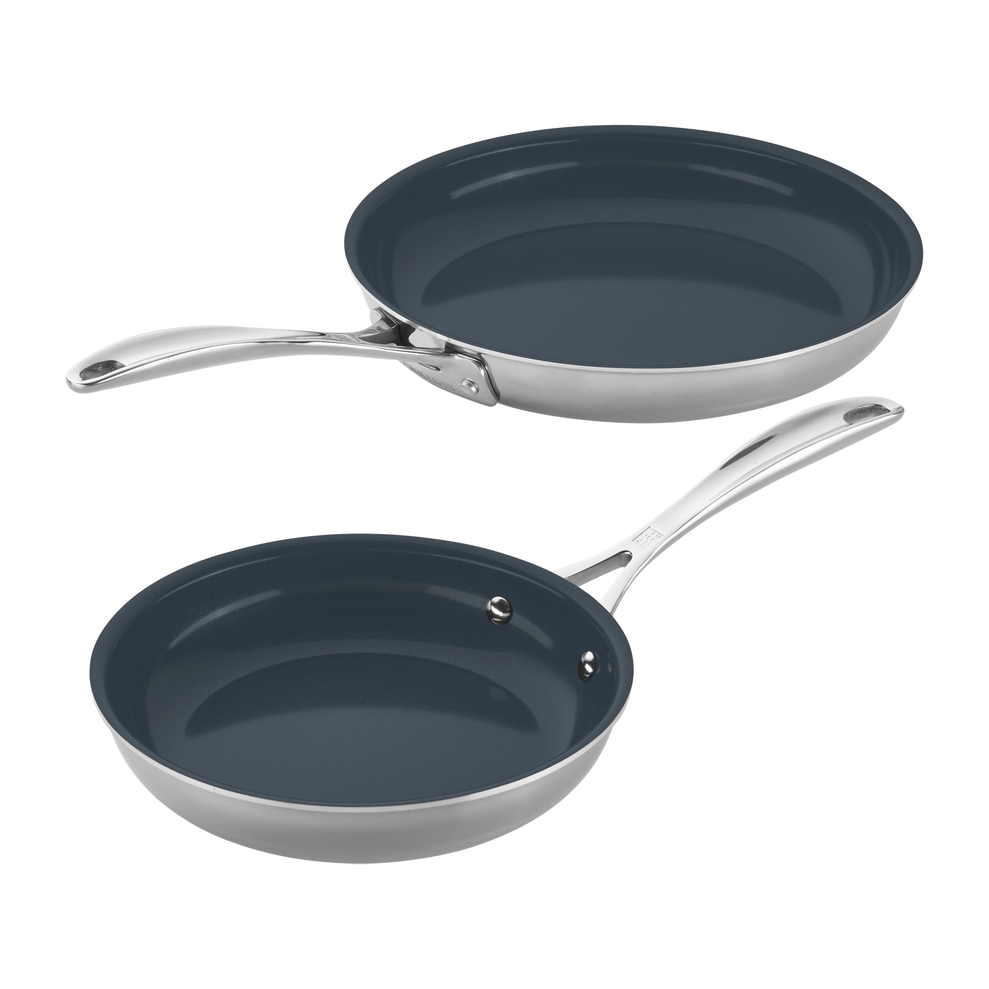 ZWILLING Clad CFX Stainless Steel Ceramic Nonstick Fry Pan Set