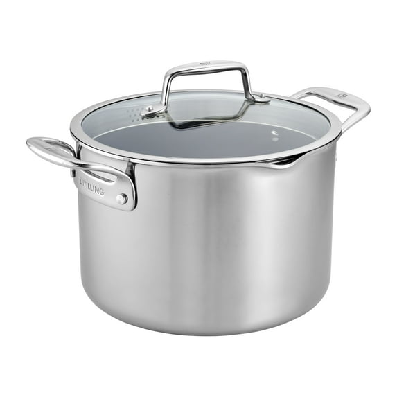 ZWILLING Clad CFX 8-qt Stainless Steel Ceramic Nonstick Stock Pot