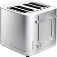 thumbnail image 1 of ZWILLING Enfinigy 4-Slice Toaster, Extra Wide 1.5" Slots for Bagels and Toast, Silver, 1 of 10
