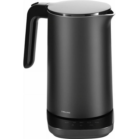 ZWILLING Enfinigy Cool Touch 1.5-Liter Electric Kettle Pro, Cordless Tea Kettle & Hot Water, Silver