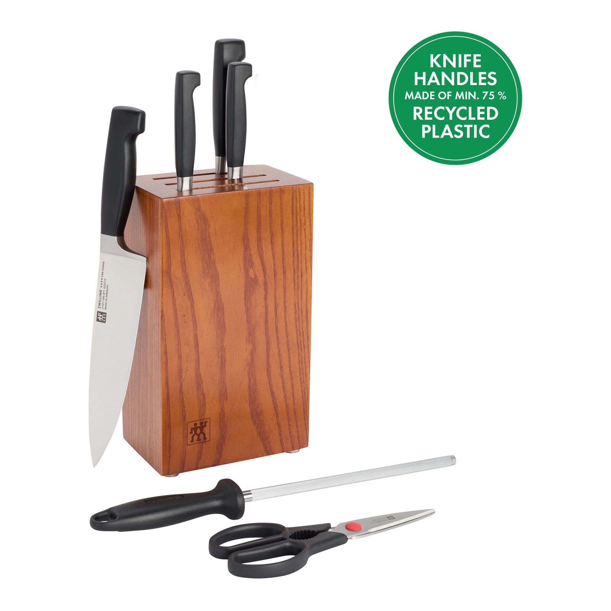 ZWILLING Four Star 7-pc Upright Knife Block set - Ash