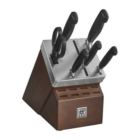 ZWILLING - Four Star 7-pc Self-Sharpening Block Set - Black