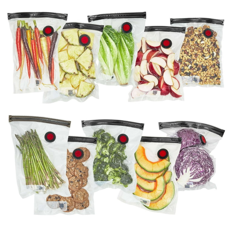 ZWILLING Fresh & Save Set 3-pc Vacuum Sealer Bag for Food, 2 1/4 Gallon,  Sous Vide Bag, Reusable Food Storage Bag for Meal Prep, Reusable Snack  Bags
