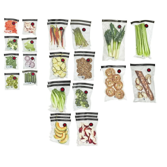 ZWILLING Fresh & Save 30-pc Assorted Sizes Vacuum Sealer Bags, Reusable Sous Vide Bags
