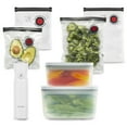 thumbnail image 1 of ZWILLING Fresh & Save 7-pc Vacuum Sealer Machine Starter Set, Sous Vide Bags, Meal prep, Airtight Containers, 1 of 9
