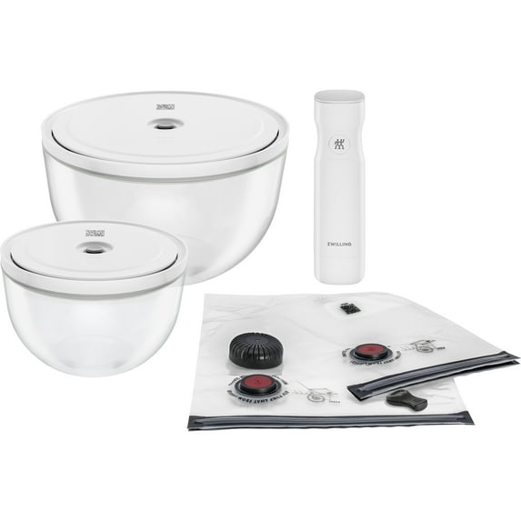 ZWILLING Fresh & Save BOWLS 9-pc Glass Vacuum Bowl Starter Set