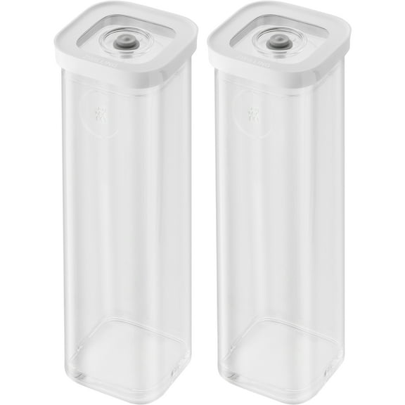 ZWILLING Fresh & Save Cube Boxes, Plastic, Airtight Dry Food Container, 2-pc Small X-Tall Cube Set, 4S Container, 1.8-qt