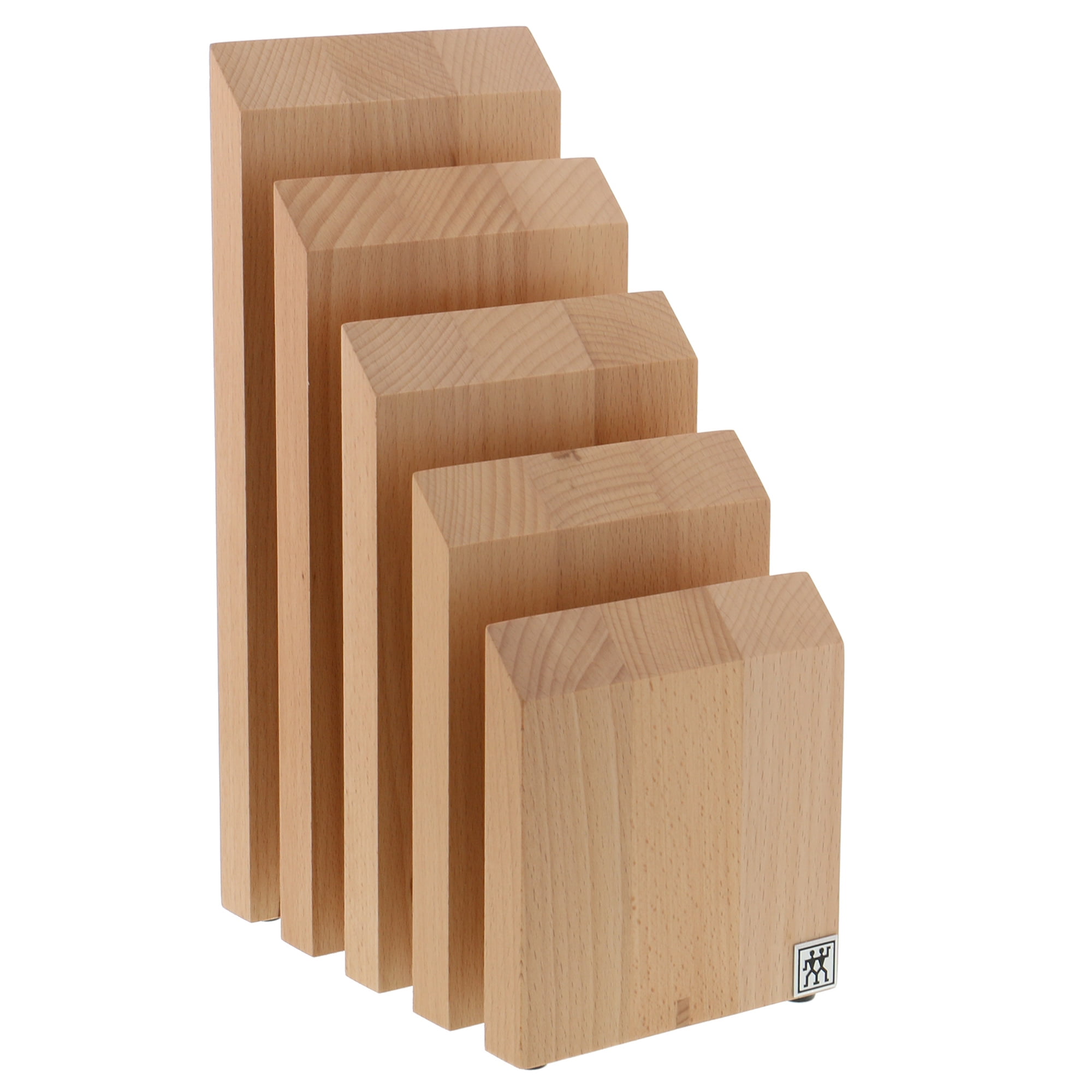Natural Beechwood 10-Slot Upright Magnetic Knife Block