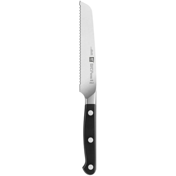 ZWILLING J.A. Serrated Utility Knife, Stainless Steel, 5-inch 5"