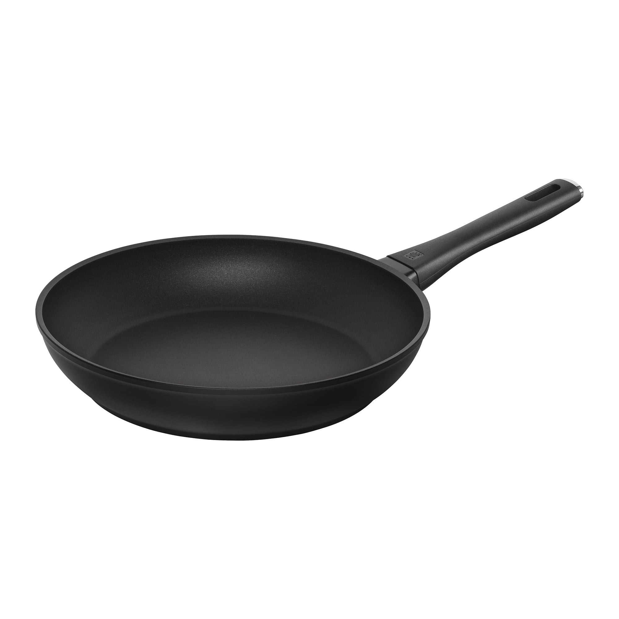 Matte Black 12" Aluminum Nonstick Round Fry Pan