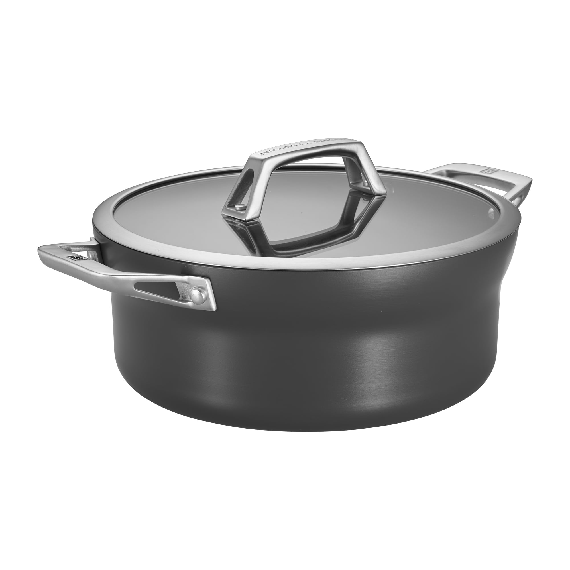 Zwilling Motion 5-qt Black Aluminum Nonstick Dutch Oven with Glass Lid