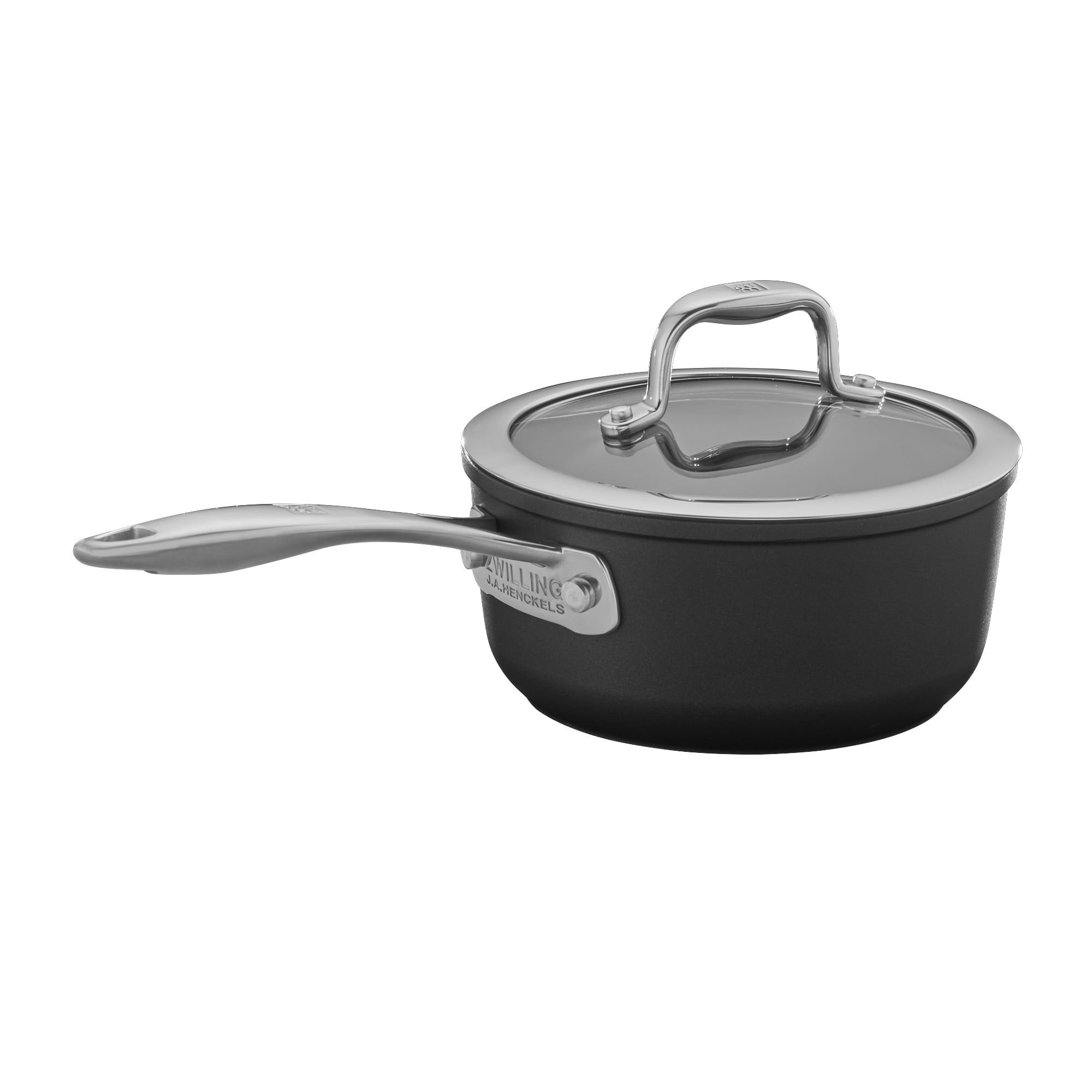 ZWILLING 1.5-qt Black Non-Stick Aluminum Sauce Pan with Lid