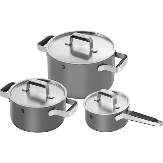 ZWILLING Pure 6-pc Stainless Steel Cookware Set, Grey