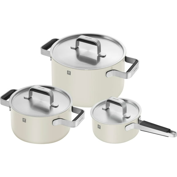 ZWILLING Pure 6-pc Stainless Steel Cookware Set, Ivory