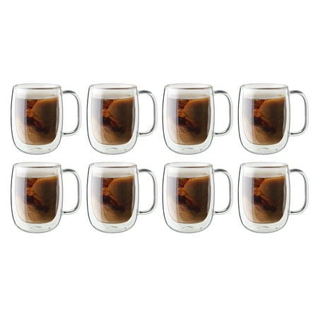 ZWILLING - Sorrento Plus 8-pc Double-Wall Glass Coffee Mug Set - N/A