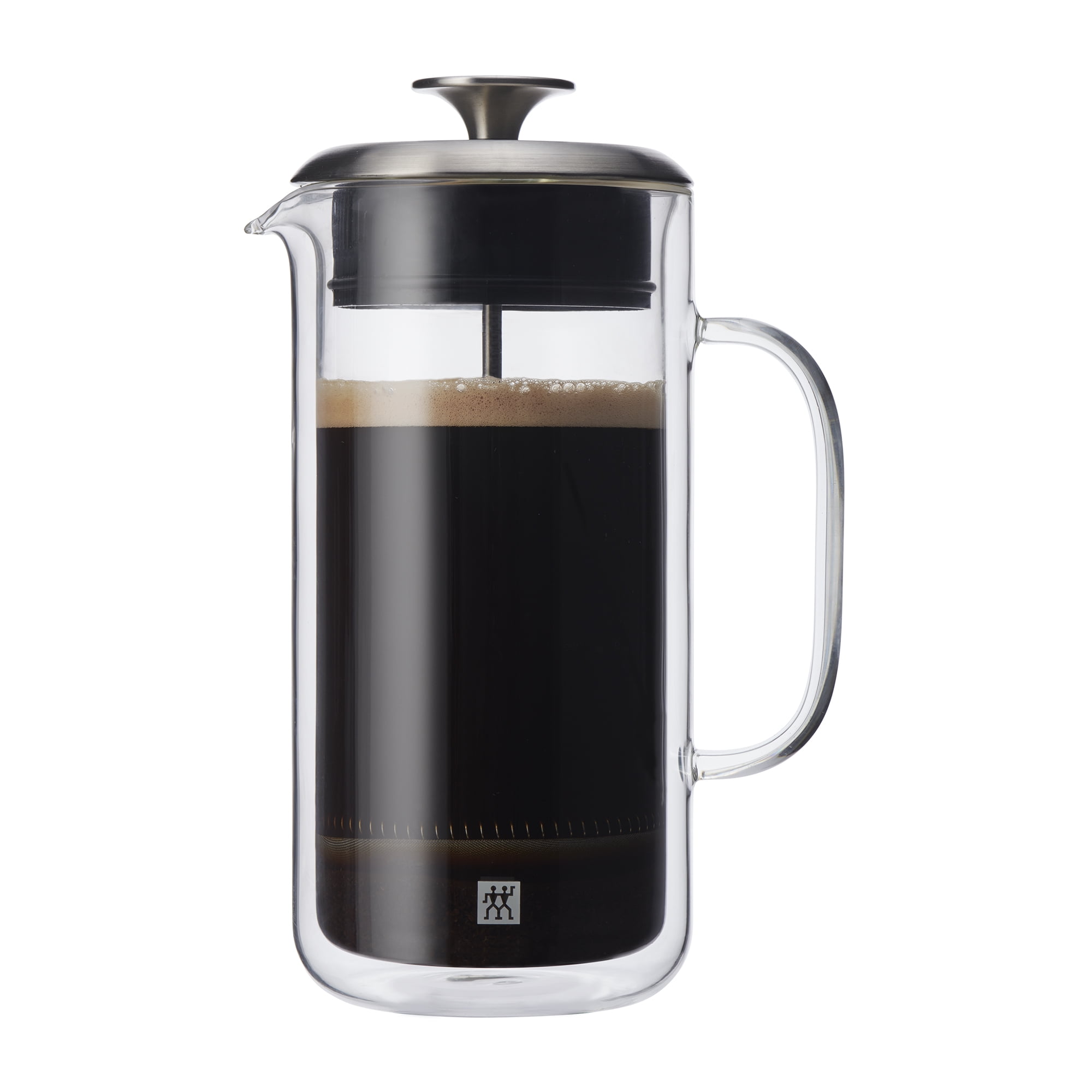 BonJour Coffee Stainless Steel French Press with Glass Carafe, 50.7-Ounce,  Monet, Black Handle 