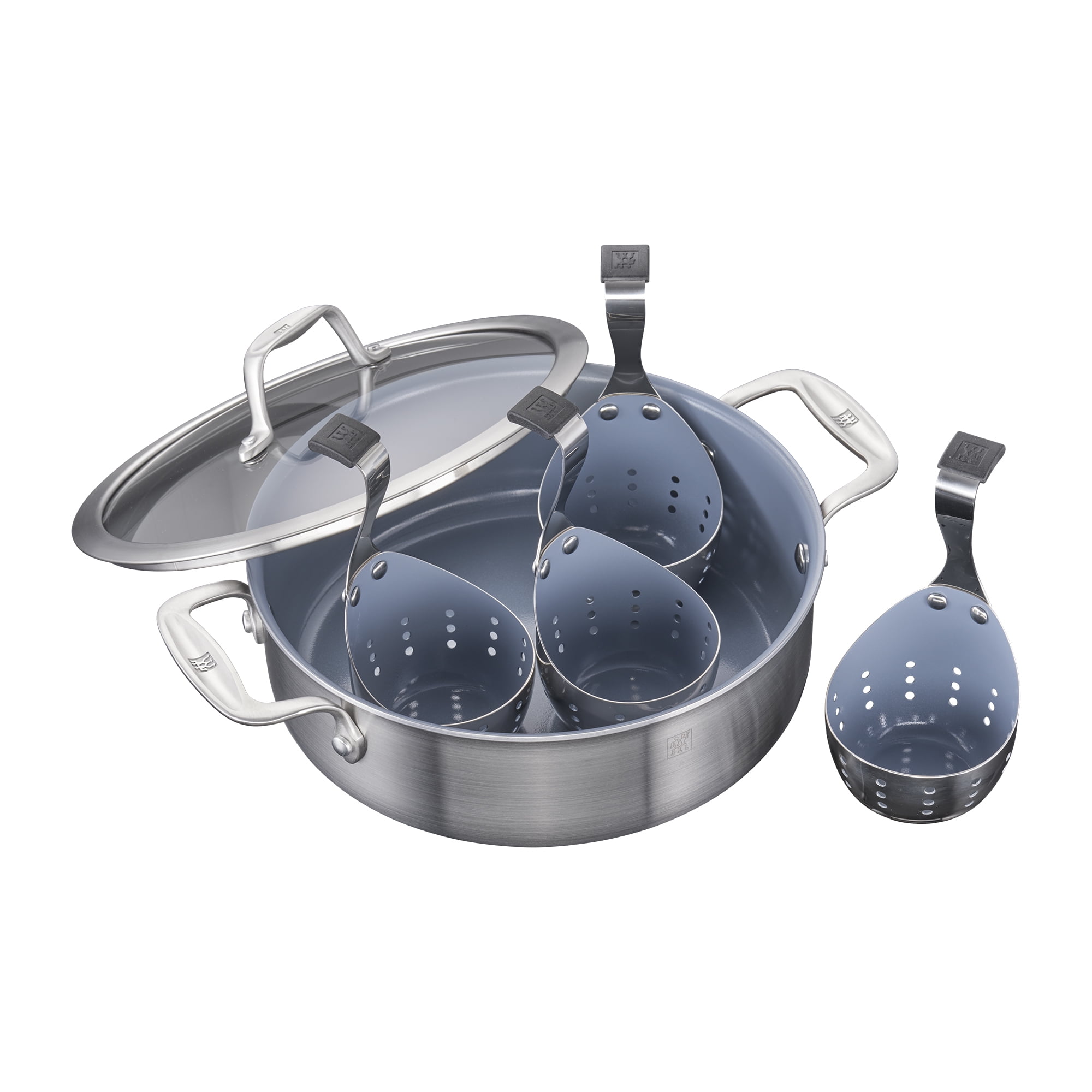 Sur La Table Egg Poaching Pan, 4 Cup, Stainless Steel