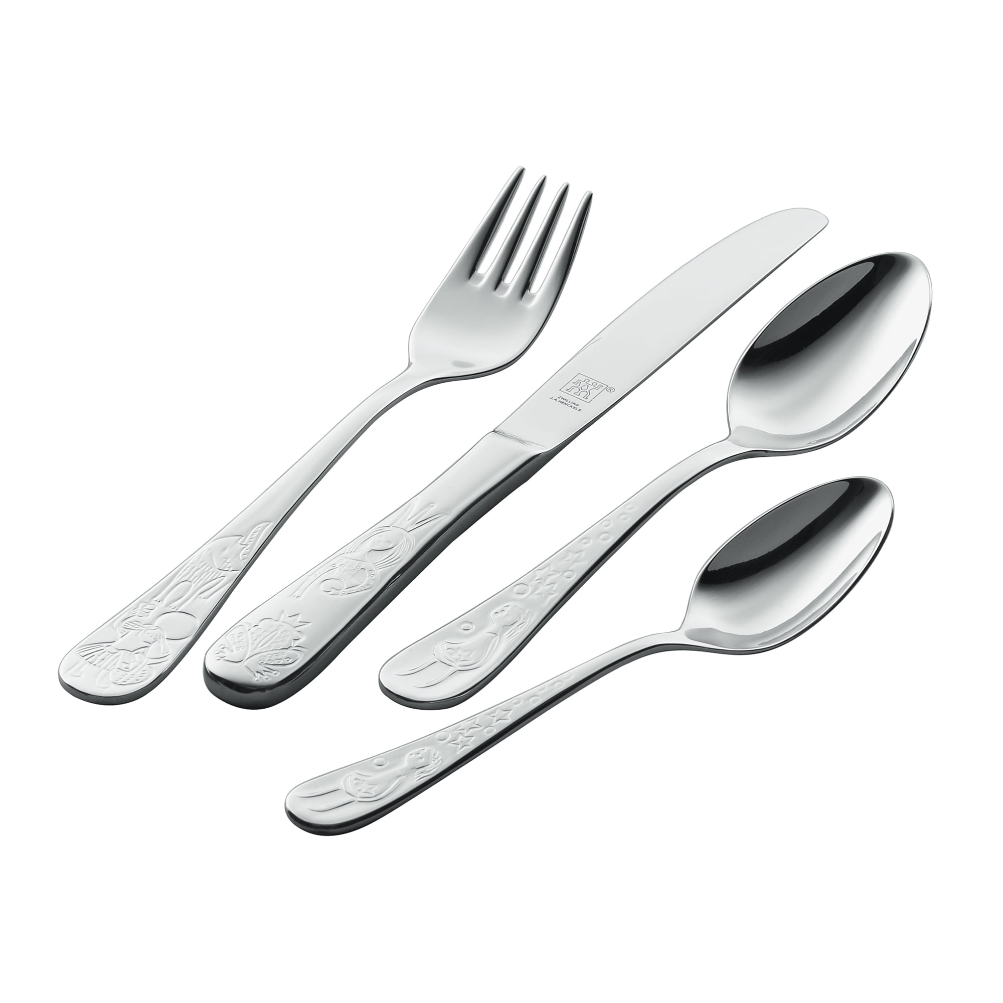 ZWILLING TWIN Kids Grimm's Fairytales 4-pc 18/10 Stainless Steel Flatware Set