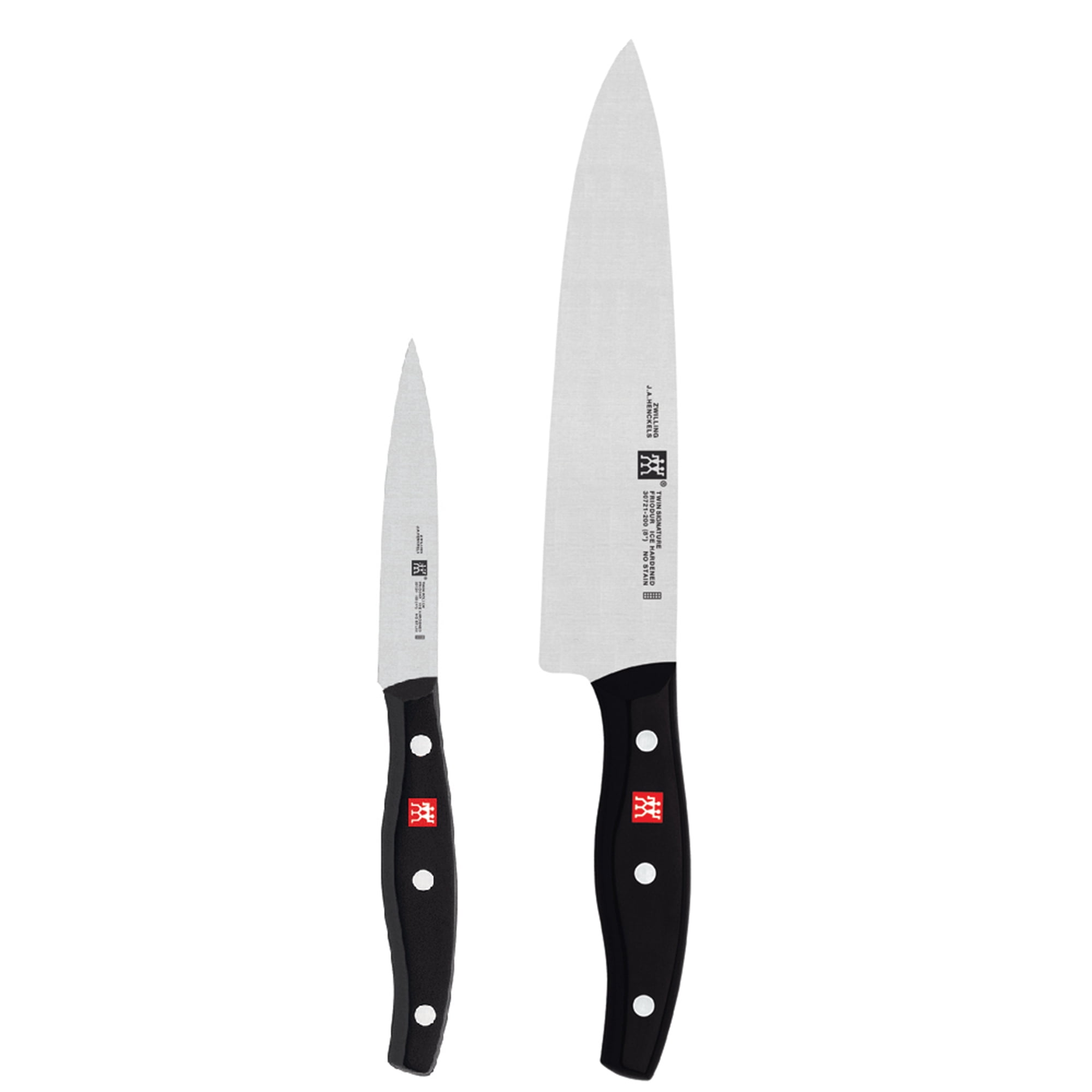 Twin Signature Stainless Steel 2-Piece Knife Set with Black Handles