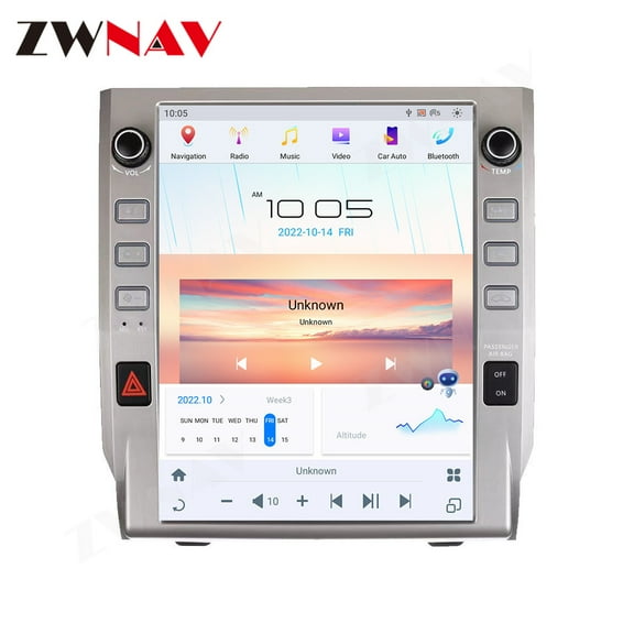 ZWNAV 12.1 Inch Radio Replacement for 2014 to 2029 Toyota Tundra GPS Navigation Android Head Unit Multimedia Player HDMI/BT/USB/AUX/WiFi Car Audio