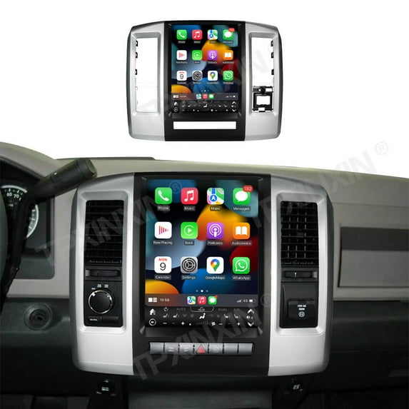 TPXINXIN 12.1 inch Android 14 Car Radio CarPlay for Dodge Ram 2009-2012 Touch Screen Multimedia Player GPS Navigation Head Unit BT