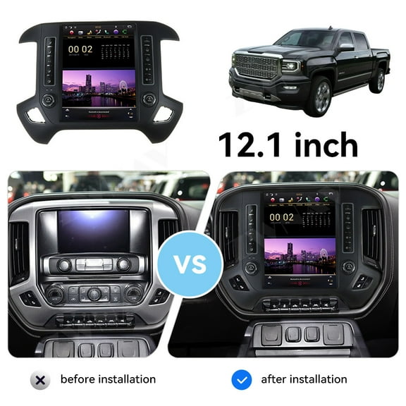ZWNAV 12.1 inch Multimedia GPS Controller for Chevrolet Silverado /GMC Sierra 2015-2018 with Bluetooth, Wireless Connection and other functions