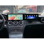 ZWNAV 12.3+12.3 شاشة مزدوجة 128G Android Carplay لمرسيدس بنز GLC/C/GLA/CLA 2015-2022 مشغل فيديو الوسائط المتعددة للسيارة GPS