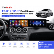 ZWNAV 12.3+12.3 Dual Screen 128G Android Carplay For Mercedes Benz GLC/C/GLA/CLA 2015-2022 GPS Car Multimedia Video Player