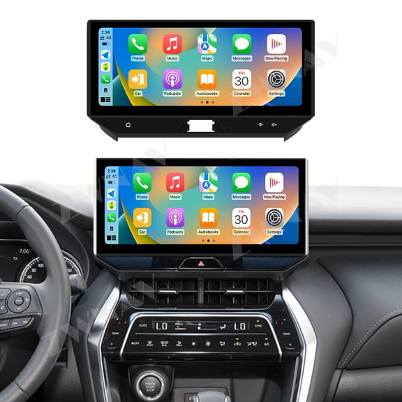 ZWNAV 12.3 Inch HD Touch Smart Screen Android 14 for Toyota Harrier/Venza 2022 Wireless CarPlay GPS Navigation Car Radio Car Media