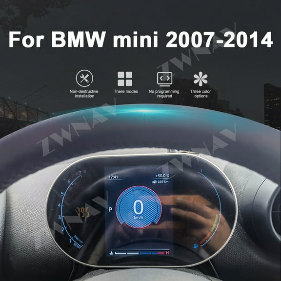 ZWNAV 12.3 Inches LCD Dashboard Screen For BMW Mini R56 R60 2007-2014 Car Digital Cluster Automotive Speedometer Instrument Panel