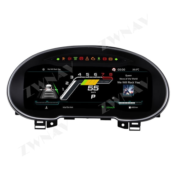 ZWNAV 12.3" Screen LCD instrument Gauges For Volkswagen Skoda Octavia 2015-2020 Cockpit Digital Dash cluster Speedometer