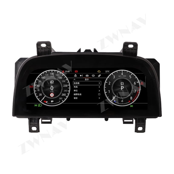 ZWNAV 12.3 inch car LCD digital instrument panel instrument cluster speedometer suitable for Land Rover Discovery 4/Range Rover Sport 2010-2016 LCD Instrument Cluster