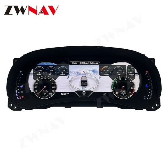 ZWNAV 12.3 inch car LCD digital instrument panel instrument cluster speedometer suitable for Jeep Wrangler LCD Instrument Cluster
