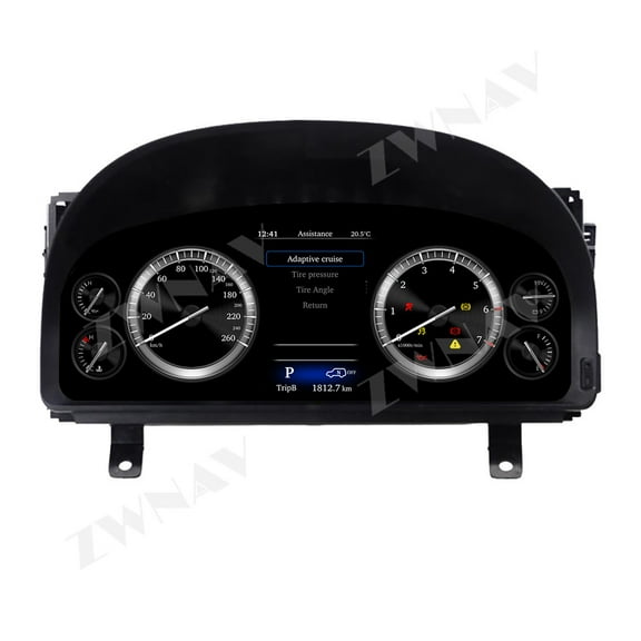 ZWNAV 12.3 inch car LCD digital instrument panel instrument cluster speedometer suitable for Toyota Alphard 20 2008-2014 LCD Instrument Cluster