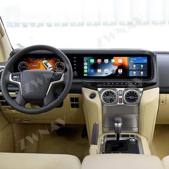 ZWNAV 12.3 inch screen car radio+dashboard integrated For Toyota Land Cruiser LC200 2010-2017 supports Android Auto GPS navigation and multimedia stereo receiver
