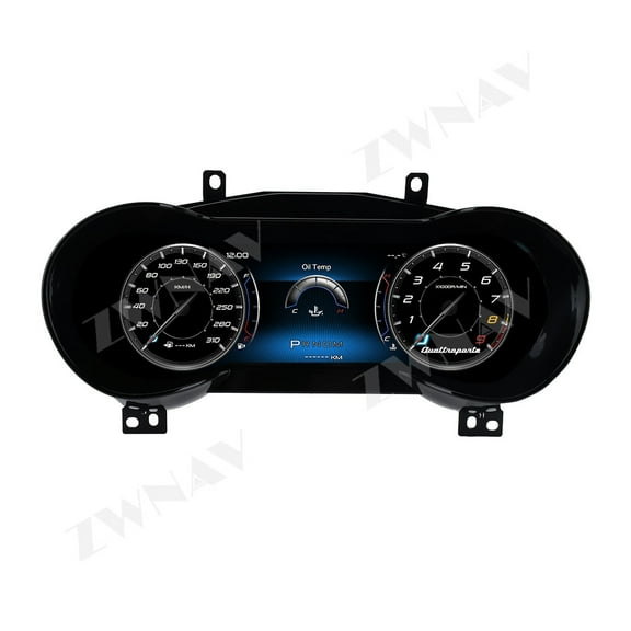 ZWNAV 12.3inch LCD Car Digital Cluster Instrument Cockpit Suitable for Maserati Ghibli 2014-2019 Style Speedometer Dashboard LCD Instrument