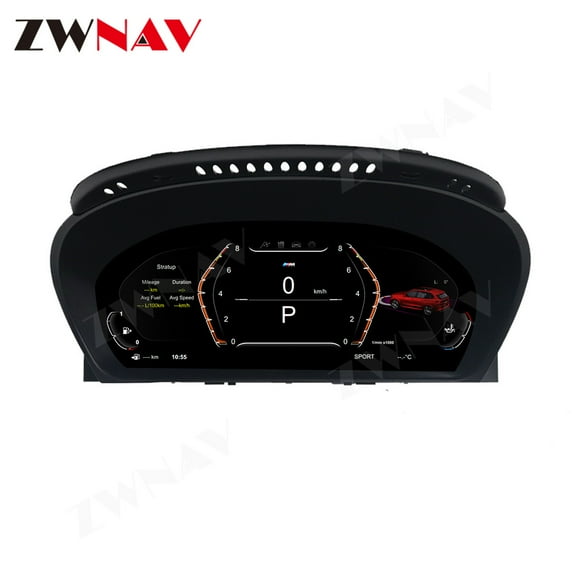ZWNAV 12.5 inch car LCD digital instrument panel virtual cockpit suitable for BMW 5 Series E60/E61 2003-2010