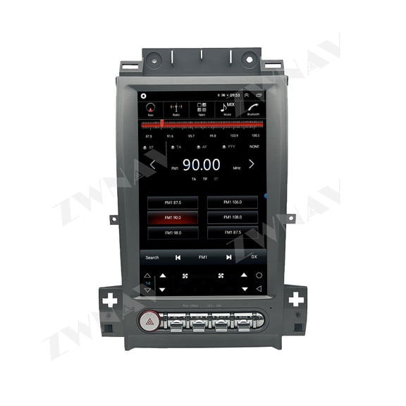 ZWNAV 12.8 inch Tesla Style car radio for Ford Taurus 2010-2019 Android 13 CarPlay GPS Navigation Multimedia Player Head Unit
