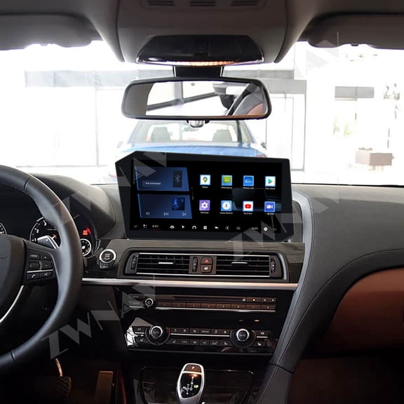 ZWNAV 12.9" Touch Screen Car Radio New Era X-Shaped Screen for BMW 6 Series 2011-2018 Android 14 GPS Navigation WIFI 4G BT Carplay Car Multimedia Player Head Unit Auto