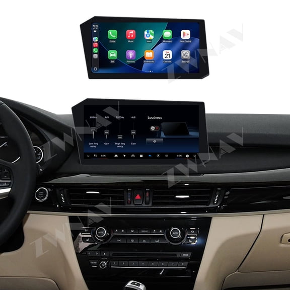 ZWNAV 12.9" Touch Screen Car Radio New Era X-Shaped Screen for BMW X5/X6 2014-2016 Android 14 GPS Navigation WIFI 4G BT Carplay Car Multimedia Player Head Unit Auto