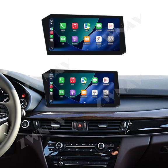 ZWNAV 12.9" Touch Screen Car Radio New Era X-Shaped Screen for BMW X5/X6 2017-2019 Android 14 GPS Navigation WIFI 4G BT Carplay Car Multimedia Player Head Unit Auto