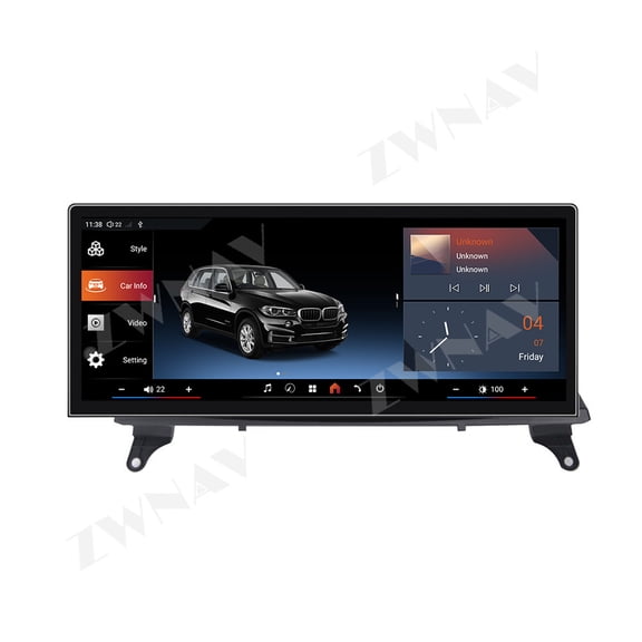ZWNAV 12.9 inch Carplay Android14 Dual BT Car GPS Navigation For BMW X5 X6 E70 2007-2010 Headunit Multimedia Player Car Radio