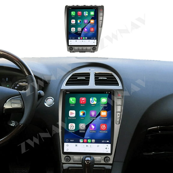 ZWNAV 12 inch Android 14 Car Radio CarPlay for Lexus ES350 2009-2012 Touch Screen Multimedia Player GPS Navigation Head Unit BT