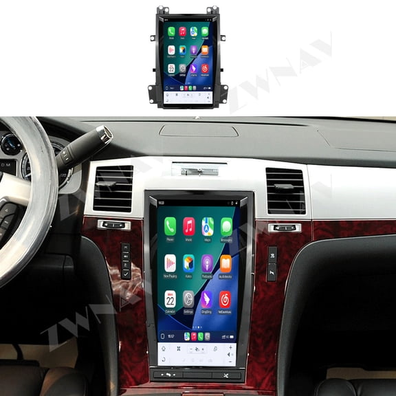 ZWNAV 13.6 inch Android 14 Car Radio CarPlay for Cadillac Escalade 2007-2014 Touch Screen Multimedia Player GPS Navigation Head Unit BT