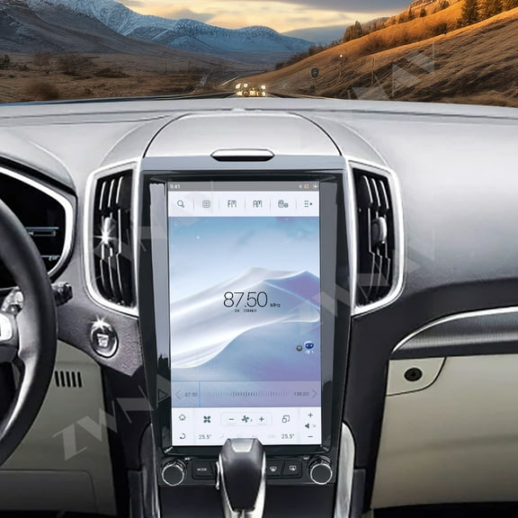 ZWNAV 13.6 inch Tesla style screen car radio player for Ford Edge 2015-2018 Android head unit IPS touch screen car GPS navigation multimedia player(Manual)