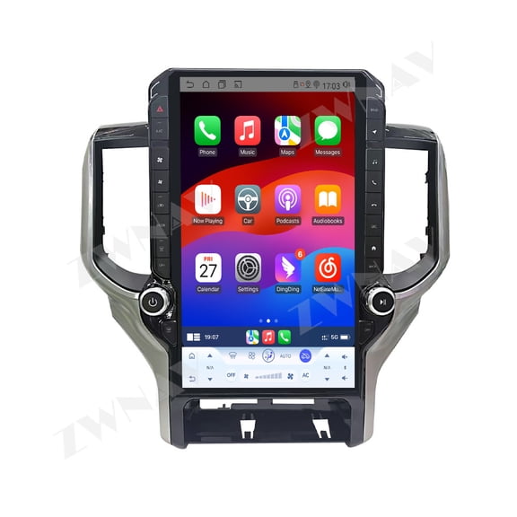 ZWNAV 14.5" Android 15 Car Radio For Dodge Ram Trucks 2019-2023 with Wireless Carplay & Android Auto, GPS Navigation & Touchscreen